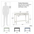 thumbnail image 3 of Novogratz Her Majesty 2 Drawer Writing Desk, White, 3 of 9