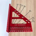 thumbnail image 4 of Aluminum Miter Triangle Ruler - 3D Multi-Angle Woodworking Square Protractor - Enhanced Hole Scriber - High Accuracy A, 4 of 5