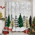 thumbnail image 2 of Christmas Shower Curtain Christmas Tree Shower Curtains for Bathroom Winter Holiday Xmas Decor, Waterproof Polyester Shower Curtain Set with Hooks, Extra Long 72" x 78" Snowflake Forest, 2 of 7