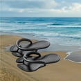 thumbnail image 6 of Ndbuld Slim Flip Flops for Women Beach Rubber Shower Shoes Basic Thong Sandals Portable Couple Flip Flops for Women At Home And Solid Color Beach Travel Hotel Sandals And Slippers on Clearance, 6 of 6