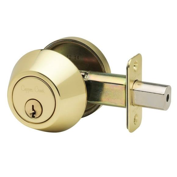 Monocilíndrico Deadbolt Copper Creek DB2410PB de latón pulido
