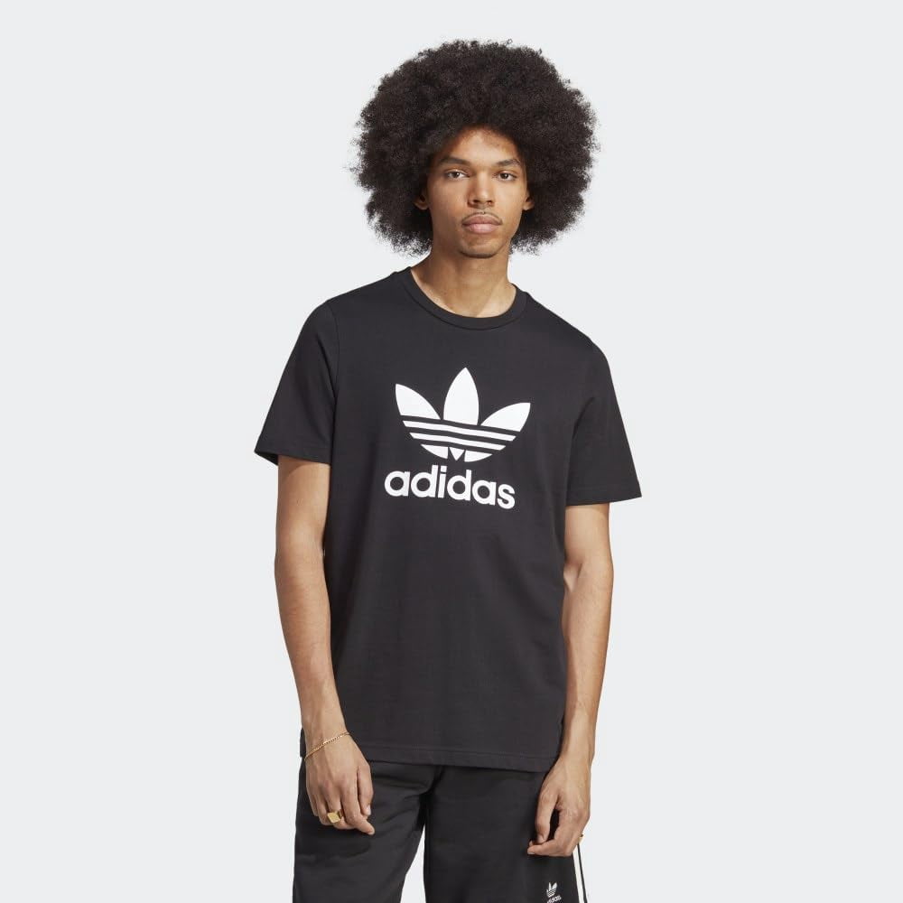 adidas Originals Men's Adicolor Classics Trefoil T-Shirt, Black, Large