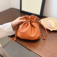 thumbnail image 4 of Bolsa Con Cordón Bolsas De Cubo Cuero De PU Para Accesorios Cosméticos Viaje Marrón Sunnimix Bolsa con cordón, 4 of 7