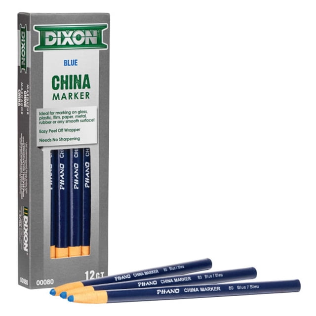 Lápiz marcador China Dixon Ticonderoga azul, docena