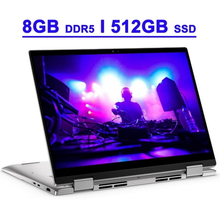 Dell Inspiron 14 7000 7430 Premium 2-in-1 Laptop 14" FHD+ WVA Touchscreen Display 13th Generation 10-core i5-1335U 8GB DDR5 512GB SSD Backlit Fingerprint Thunderbolt HDMI FHD Webcam Win11 Silver