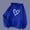 Blue, variant on Beige Custom Dimensions Hoodies, Polyester Women's Pullover Outwear Hoodies, Women's Hoodie With Love Print Hoodie Pocket Drawstring Warm Hoodie, XXL