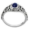 thumbnail image 5 of Natural Lapis Lazuli - Afghanistan 925 Sterling Silver Ring s.8 Jewelry DGR1132_F_8 R-1043, 5 of 7