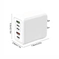 thumbnail image 3 of USB Wall Charger, Staron 2026 5-Port Fast Charging Power Adapter, 3 Type-C 2 USB Ports Smart Charger for Phones Tablets Laptops, White, 3 of 7