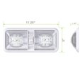 thumbnail image 4 of 10 Pack RV LED Ceiling Double Dome Light Fixture with ON/OFF Switch Interior Lighting for Car/RV/Trailer/Camper/Boat DC 12V Natural White 4000-4500K 48X2835SMD, 4 of 10