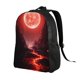 thumbnail image 2 of Balery Red Moon Lava Mochila - Mochila Estilosa y Duradera para Laptop de 15 Pulgadas con Tela Oxford Impermeable, 2 of 8