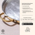 thumbnail image 5 of P•TAL Brass Dosa Tawa with Insulated Handles, 12" Tin Coated Brass Dosa Tava with Ayurvedic Benefits | Naturally Nonstick and Chemical Free (Free 30ml Copper & Brass Cleaning Solution), 5 of 9