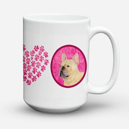 

Carolines Treasures SS4761-PK-CM15 Pink French Bulldog Coffee Mug 15 oz 15 ounce multicolor