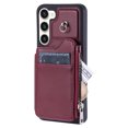 thumbnail image 2 of Crossbody Wallet Case for Samsung Galaxy S23 Plus with Card Slot Holder, Magnetic Flip Folio Purse Case, PU Leather Zipper Handbag with Detachable Lanyard Strap & Shoulder Strap, Winered, 2 of 9