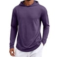 thumbnail image 2 of Turilly Hoodies Mens Solid Color Zip Up Hooded Top Soft Casual Fast Drying Long Sleeve Shirt, 2 of 5