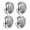 Chrome, variant on 4 Pieces Smoke Bullet Turn Signal Light Lens Covers, Compatible with Harley Sportster, Street Glide, Road King and Softail Models