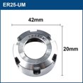 thumbnail image 1 of qifei ER8-ER40 A/M/UM Collet Clamping Nuts For CNC Lathe Milling Router Bit Holder, 1 of 8