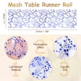 thumbnail image 2 of Caminito de mesa azul Uxcell, 11" x 9 pies, decoración de malla metálica con lentejuelas, 2 of 6