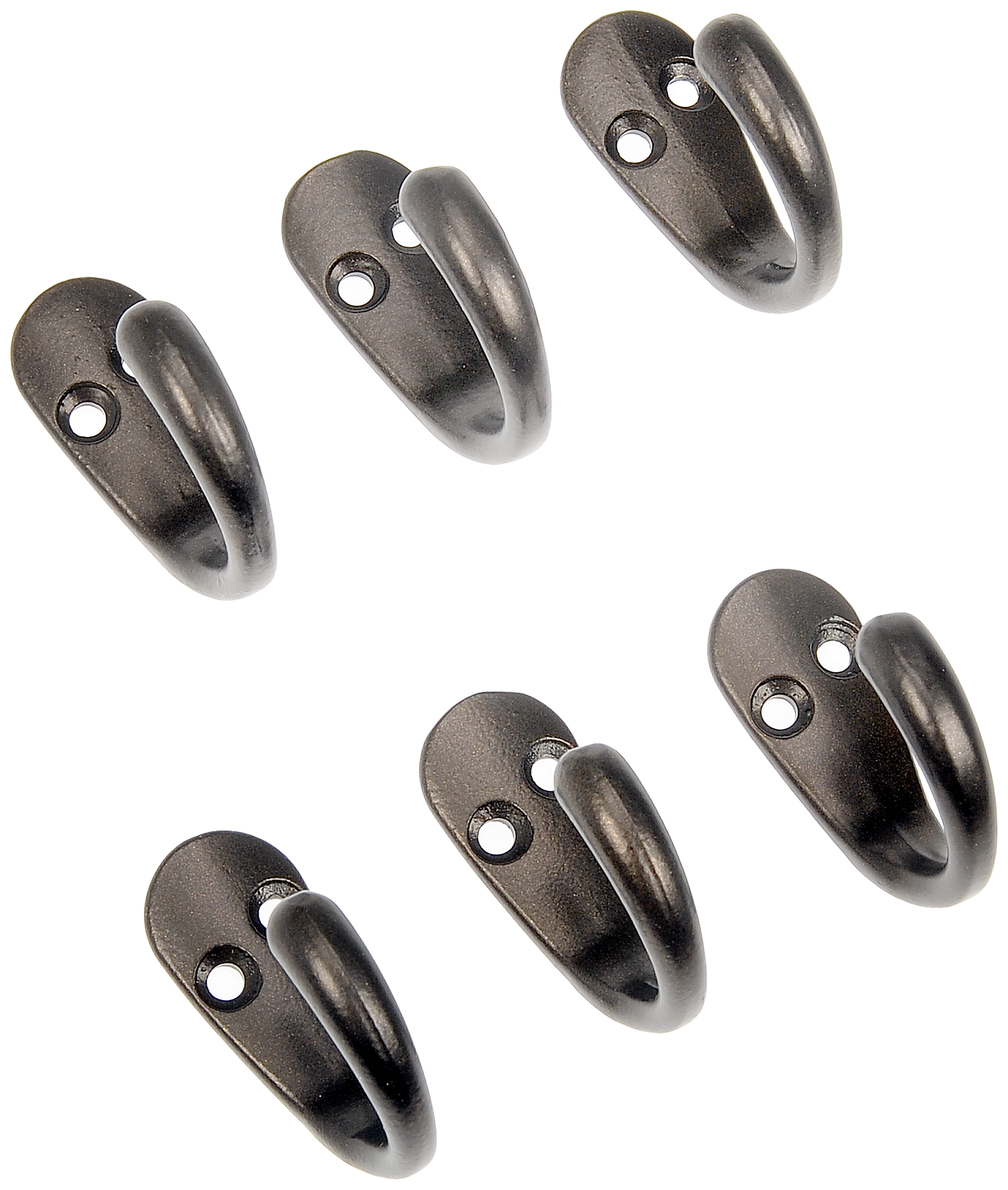 Mainstays, Single Oil-Rubbed Bronze Hooks, 6 Pack, Mounting Hardware Included, 10 lb Working Limit