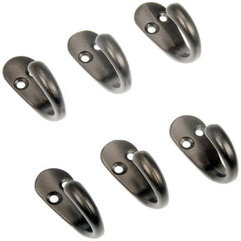 Mainstays, Single Oil-Rubbed Bronze Hooks, 6 Pack, ing Hardware Included, 10 lb Working Limit