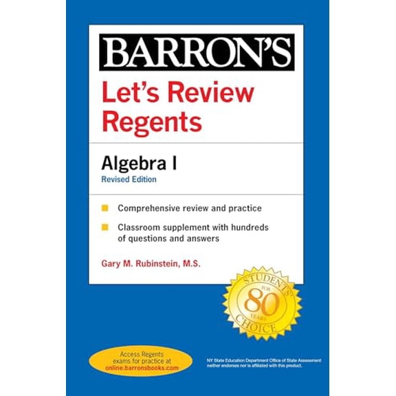 Pre-Owned Let's Review Regents: Algebra I Revised Edition (Paperback) 150626624X 9781506266244