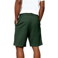 thumbnail image 4 of JoveMarine Men's Waffle Knit Drawstring Shorts, Solid Color Straight Leg Casual Shorts, Lightweight Loose Fit for Spring Summer Running, Beach and Daily Army Green 3XL, 4 of 4