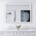 thumbnail image 6 of ANGELES HOME 48 x36 inch LED Bathroom Vanity Mirror with Lights, Lighted Vanity Mirror for Bathroom, Wall Mounted Makeup Mirror with Anti-Fog, Dimmer, Horizontal/Vertical, Matte Black, 6 of 15
