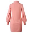 thumbnail image 4 of under $5 JINMGG Dress for Women Plus ,Womens Turtleneck Sweater Dress Ladies Long Sleeve Jumper Mini Dresses Pink XXL, 4 of 6