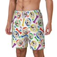 thumbnail image 2 of Uemuo Cartoon Labrador Retriever Pattern Mens Swim Trunks Quick Dry Board Shorts with Mesh Lining, Stretch Beach Shorts Quick Dry No-Chafing Board Shorts-XX-Large, 2 of 9