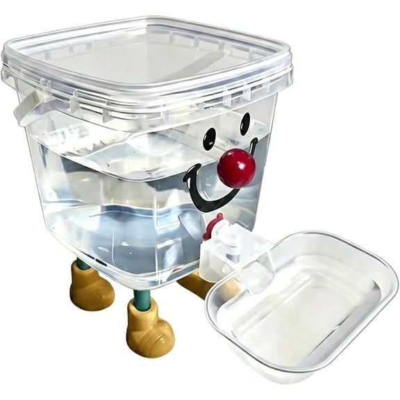 Pet Water Dispenser with Large Capacity, No Electricity Required Automatic Water Filling with Dust Cover, Removable Water Bowl for Cats and Dogs