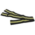 thumbnail image 4 of Vendaje elástico para rodillas para fitness, correas para rodillas para gimnasio, levantamiento de pesas, deportes al aire libre (negro y amarillo), 4 of 13