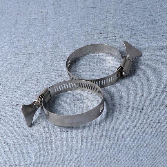 HOOWIFFY 2-Pack Gas Hose Clamps for in Marine, Automotive, and Industrial Applications