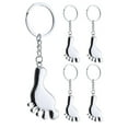 thumbnail image 1 of Miangastore Metal Key Ring Silver 5Pcs 4.3x1.3x0.4In Decorative Bag Charm, 1 of 9