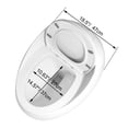 thumbnail image 3 of One-Piece Toilet, Egg Shape Toilet with Soft Closing Seat, 1.28 GPF Single Flush Glossy White Standard Height Quiet Flush, Quick-Release Seat for Easy Cleaning, 3 of 16