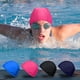 thumbnail image 4 of (Gorros de baño para adultos de color naranja, gorros de baño de tela cómodos para niñas, niños, mujeres y hombres, gorros de baño para niños de tela no elástica/superelástica), 4 of 4
