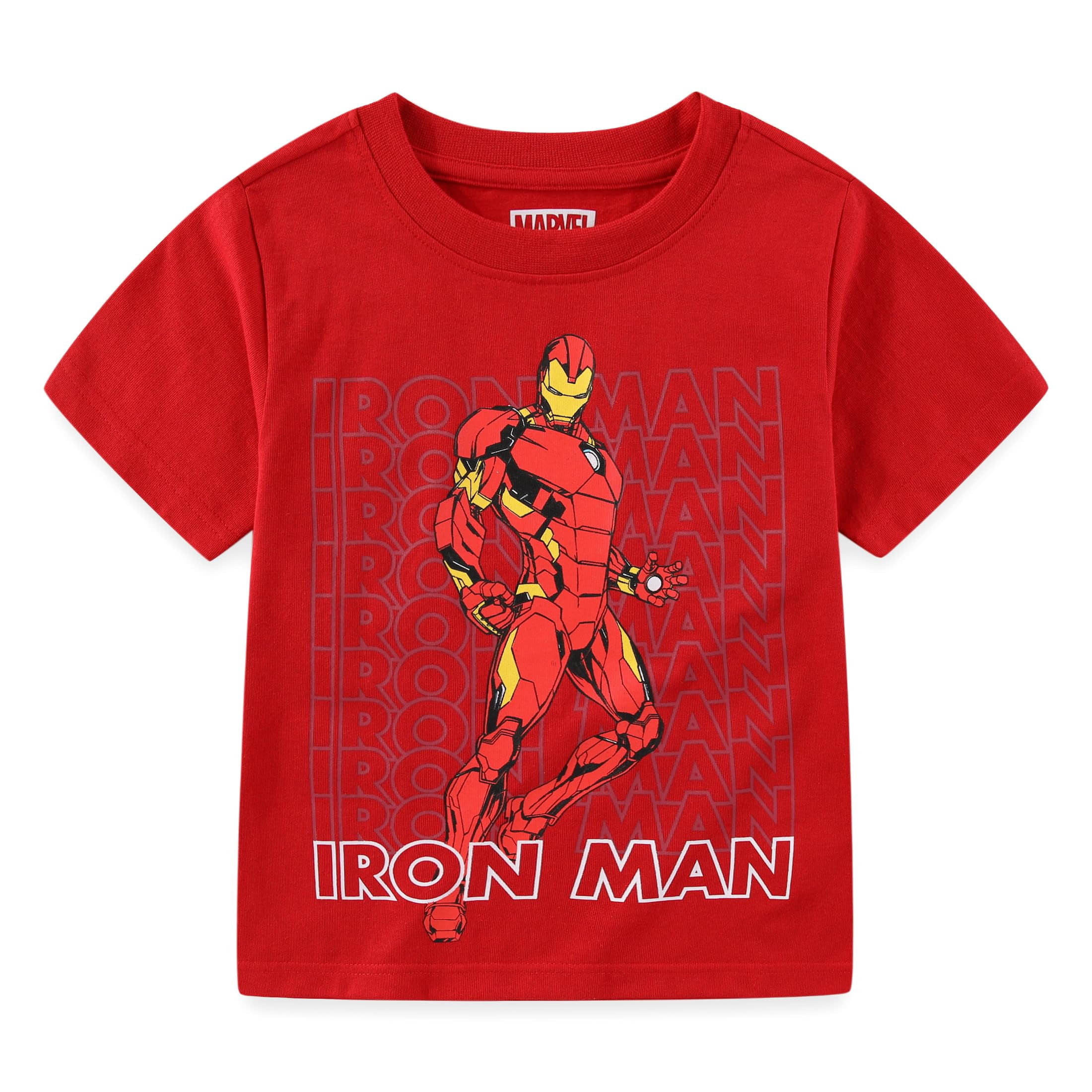 Marvel Avengers Iron Man Short Sleeve T-Shirt (Boys), 2 Pack, Sizes 3T-8