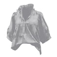 thumbnail image 2 of Endives Womens Shirt Stand Collar 3/4 Length Sleeve V Neck Spring Summer Outfits Casual Blouses Shirts Womens Tops 2026, 2 of 6