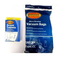 Oreck Vacuum Cleaner Bags To Fit Style CC, and all XL Upright Models (8 Bags & 8 Scent Tabs)