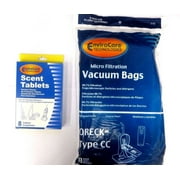 Oreck Vacuum Cleaner Bags To Fit Style CC, and all XL Upright Models (8 Bags & 8 Scent Tabs)