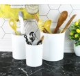 thumbnail image 3 of Durable Plastic Countertop Miniature Utensil Crock/Holder, White, 3 of 4