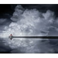 thumbnail image 2 of He, Like 30x26 Gold Ornate Wood Framed with Double Matting Museum Art Print Titled - Cloud Desending, 2 of 4