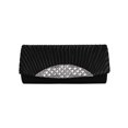 thumbnail image 1 of Vangoddy Women's Anna Diamante Pleated Satin Clutch Purse, 1 of 6