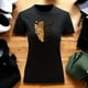 thumbnail image 3 of Playera Blusa Con Estampado De Jaguar Animal Print Ropa Para Mujer Color Negro Talla Chica Marca Emil SaEs, 3 of 4