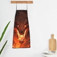 thumbnail image 5 of Naloa 1Pack Adjustable Bib Apron Waterdrop Resistant Cooking Kitchen Aprons for Women Men Chef, Magma Fire Black Dragon Print, 5 of 5
