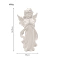 thumbnail image 2 of Candelabro Candelabro de resina en forma de ángel Candelabro Presente de Oración blanca, 2 of 9