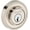 Lifetime Polished Nickel, variant on Baldwin Sc.Rrd Recessed Round Solid Brass Single Cylinder Keyed Entry Deadbolt From The