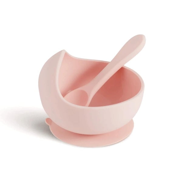 Baby Silicone Bowls with Suction - Toddler Bowl and Spoon Set Baby Silicone Weaning Set