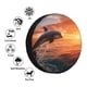 thumbnail image 4 of Balery Sunset Dancing Dolphin B Cubiertas para Neumáticos - Protector Resistente para Neumáticos de Camioneta, SUV, Remolque, Camper y RV-15 inch, 4 of 6