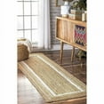 thumbnail image 2 of Jaipur Art And Craft Natural Fiber Brown White Cotton Border Handmade 3x12 Square feet (90x360 cm) Runner Area Rug, 2 of 4