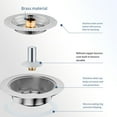 thumbnail image 2 of Cateissary Escurridor de fregadero de cocina con elemento filtrante, instalación fácil de acero inoxidable, residuos eficaces Juegos de accesorios de baño Diseño de anillo de silicona., 2 of 6