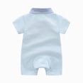 thumbnail image 4 of Baby Onesies Boy Baby Boys Polo Romper Short Sleeve Collared Cotton One-Piece Coverall Summer Baby Stuffs outfits, 4 of 9